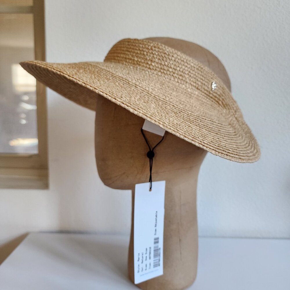 NWT - Helen Kaminski Maris Raffia Visor Hat - Natural👒 #11957